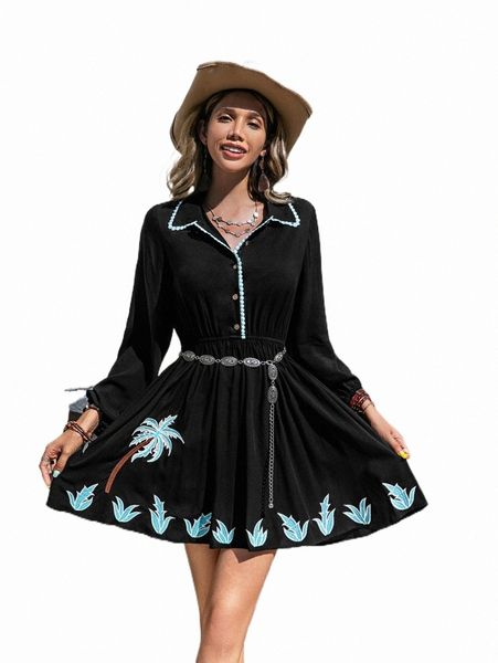 

rusttydustty tropical print shirt dress without belt q5to#, Black;gray