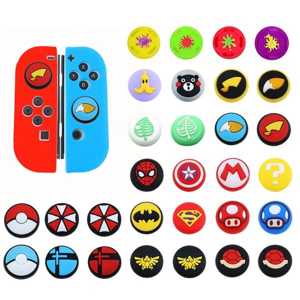 Gamepad Joystick Denetleyicisi için Nintend Switch Joycon Cap Koruyucu Kapaklar Aksesuarları İçin Kauçuk Silikon Kavrama Kılıfı