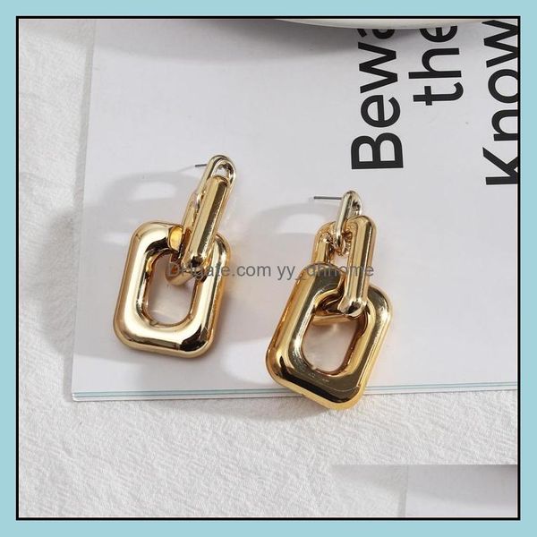 

charm simple inspired metal link chain charms earrings for women dangle earings boutique christmas gifts drop delivery 2021 j yydhhome dh6vo, Golden