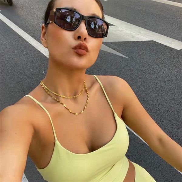 

designer sunglasses xiaoxiang ins square plate sunglass star net red cat eye double c sunglass ch5589, White;black