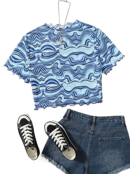 

plus allover print lettuce trim mesh g4ev#, Black