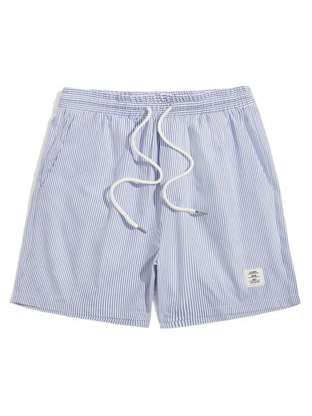 

men drawstring waist striped letter patched shorts l7xj#, White;black