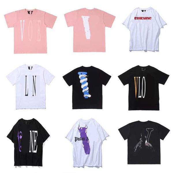 

men's t-shirts fog short sleeves limit big v european and american couples with yibo loose cotton t-shirt ins high street, White;black