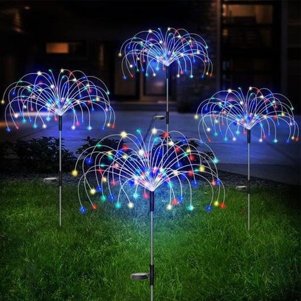 Lampada solare a led per esterni Lampada da fuochi d'artificio solare impermeabile per esterni Lanterne da giardino per esterni Decor Illuminazione da cortile per la casa di campagna