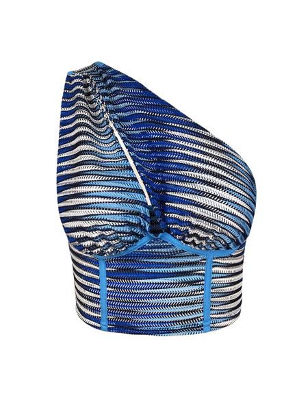 

ombre print one shoulder 69cv#, White