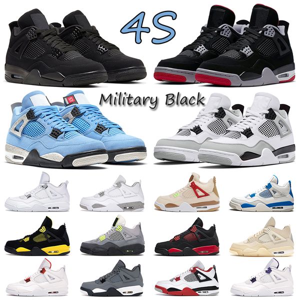

4 4s jumpman military black men women basketball shoes black cat neon white oreo sport sneakers outdoor trainers