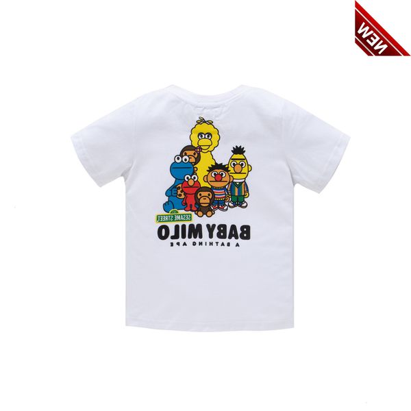 

bap co branded children's printed cotton short sleeve t-shirt wear, White;black