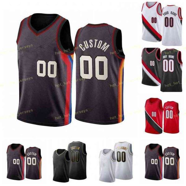 

custom hood rodney kanter enes lillard damian little nassir mccollum cj nurkic jusuf simons anfernee jersey, Black