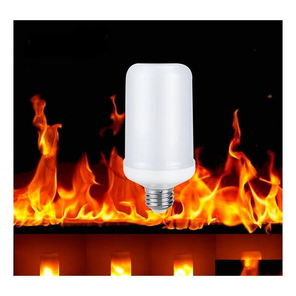 Светодиодные лампочки E27 E26 2835 Эффект огня Fire Light BBS 7W 9W Творческие светильники Мленикающие эмация атмосфера