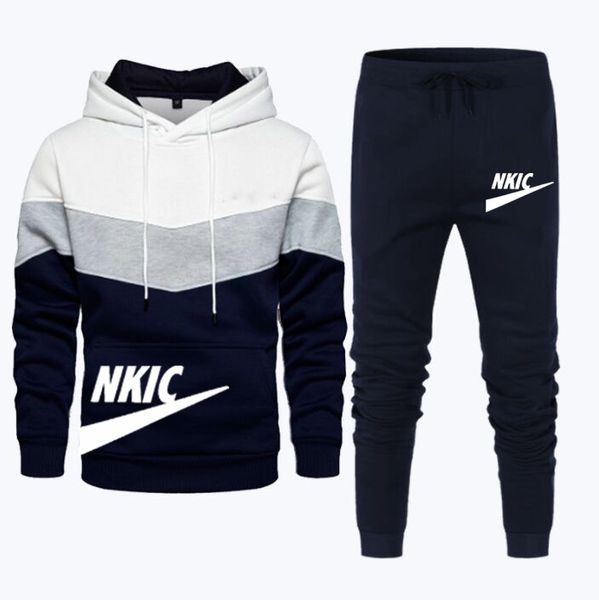 2 pezzi Set da uomo Soccer di abbigliamento sportivo Splice Giacca da calcio Allenamento da calcio Autunno inverno Spring Long Brand Top and Pants