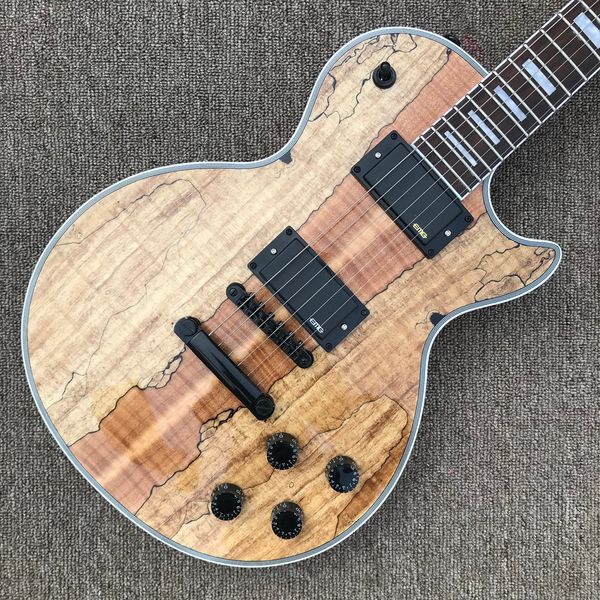 

custom lp electric guitar, black hardware, rosewood fingerboard, decaying wood solid mahogany body guitar, 001