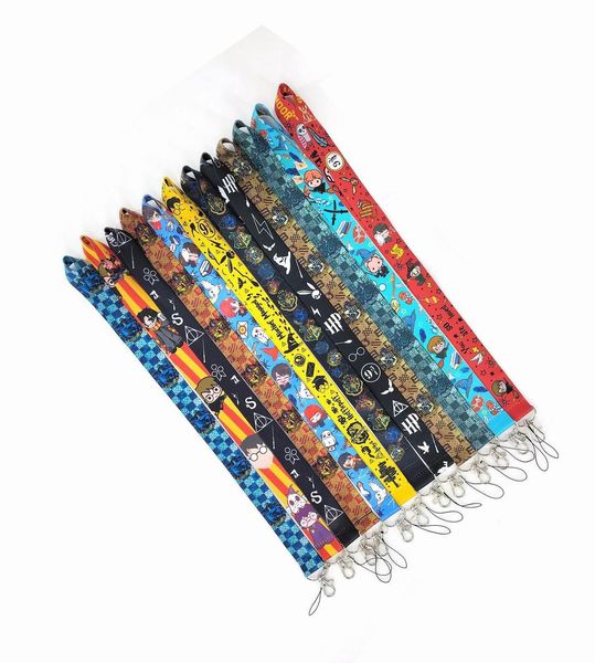 

factory price 100 piec cartoon anime lanyard keychain neck strap key camera id phone string pendant badge party gift accessories wholesale, Silver