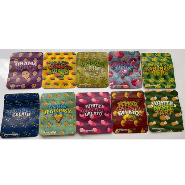 

fruit flavor backpack boyz packaging bags 3.5g guaua obama runtz papypa cake bubblegum gelato bacio white apple tart packing bag