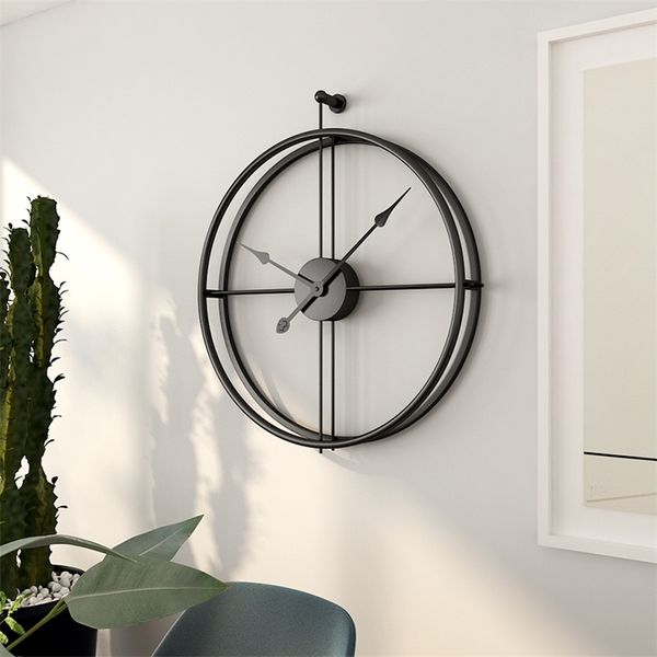 Relógios de parede silenciosa de 55 cm de relógio moderno de design para decoração de casa, estilo europeu de relógio de parede pendurado relógios T200616