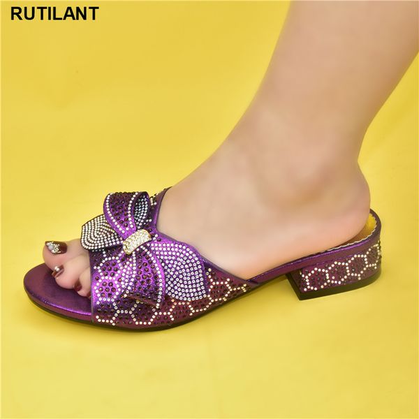 

plus size glitter studs bow tie round toe classical design luxury women pumps low heels dress party shoes rhinestones 220614, Black