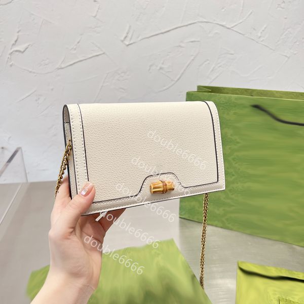 

famous designer new upgraded chain bags metal logo bamboo chain shoulder bag