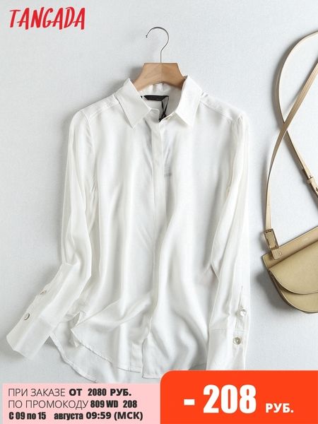 

tangada women retro oversized white long shirt sleeve chic female casual loose 6d49 220809