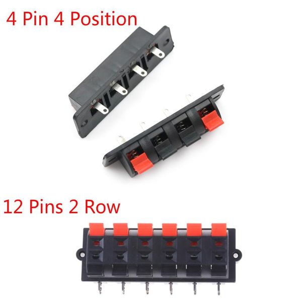 Outros acessórios de iluminação 1/5pcs 4 pinos Posição/12 pinos 2 linhas Terminal Push Push Release Connector Placa estéreo Bloqueio de tira