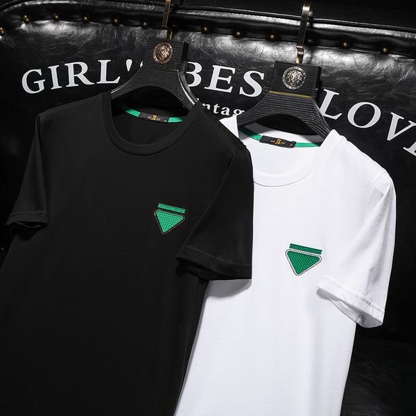 

men's t-shirts designer 1051 lily's summer mercerized cotton short sleeve t-shirt base shirt ucjc2022, White;black