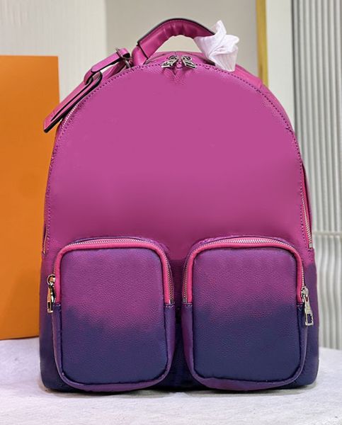 

backpack brand new taurillon llusion leather lining rose red outdoor notebook backpack handbag