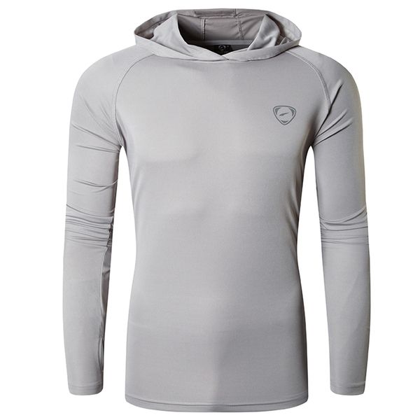 

jeansian men's upf 50+ uv sun protection outdoor long sleeve tee shirt tshirt t-shirt beach summer la271 lightgray 220414, White;black