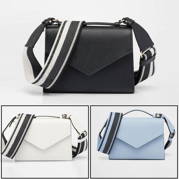 

tote bag single shoulder crossbody bags genuine leather women handbag purse color contrast weave embroidery letter shoulder strap metal n44d