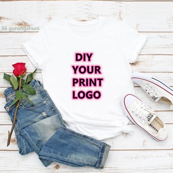 Diy Customized Print Shirt Femme Ihr eigenes Design Bild benutzerdefinierte Frauen T Plus Größe T weibliche Geburtstag T-Shirt 220614