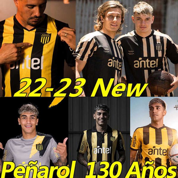 

22/23 uruguay penarol soccer men's t-shirts jerseys special version 130 aÃ±os the latest home commemorative edition 2022 2023 club atlÃ©t, White;black