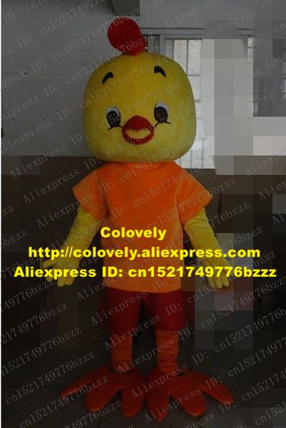 

mascot doll costume fancy yellow chicken mascot costume mascotte birdie fledging chick biddy with orange shirt red shorts no.3790 free, Red;yellow