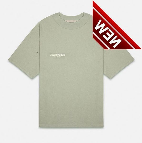 

essentials fog 22ss flocked small short sleeve t-shirt loose high street hip hop, White;black