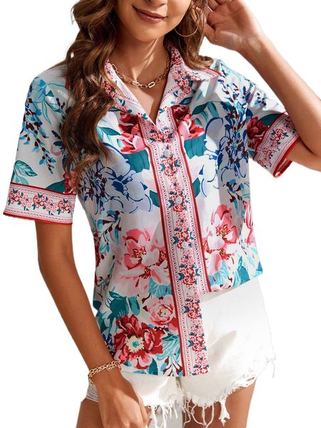 

f.loral print b.louse 59mc#, White