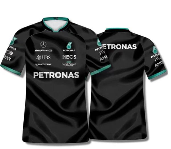 

mercedes amg petronas f1 2022 team hooded sweat t-shirt all teams fi shirt, Black
