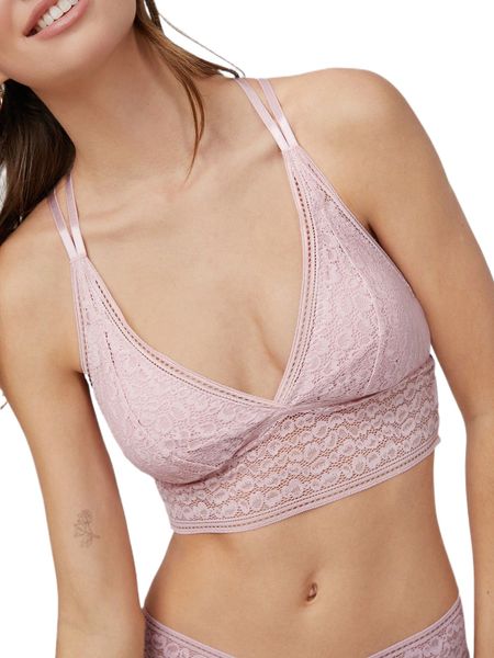 

luvlette elegant lace padded strappy bralette j66y#, Black;red