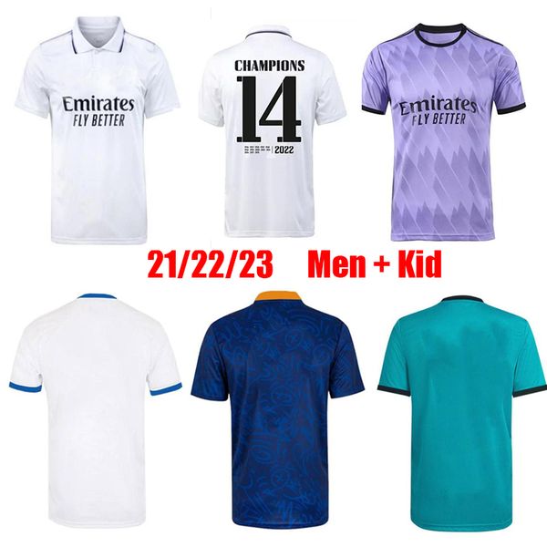 2022 2023 Benzema Finalleri Futbol Forması 21 Madrid Futbol Gömlek 23 Camavinga Alaba Modric Valverde Dördüncü Camiseta Erkekler 2021 Tekdüzen Vini Jr Tchouameni