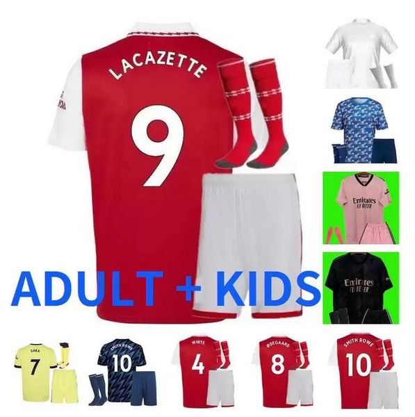 

kids kit 22 23 smith rowe pepe saka soccer jerseys thomas martinelli tierney 2022 2023 no more red football shirt odegaard sambi nketiah, Black