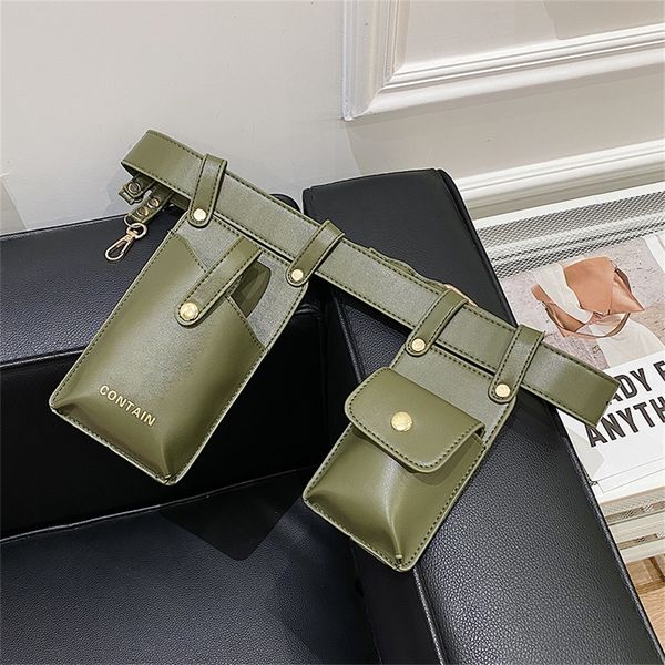 

luxury women bag leather belt bag vacation fanny pack two pocket chest bags luxury women waist pack brand crossbody