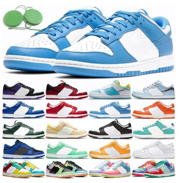 

2022 designer panda white black casual shoes university blue championship red sneakers chunky dunky laser orange unc trainers men women low