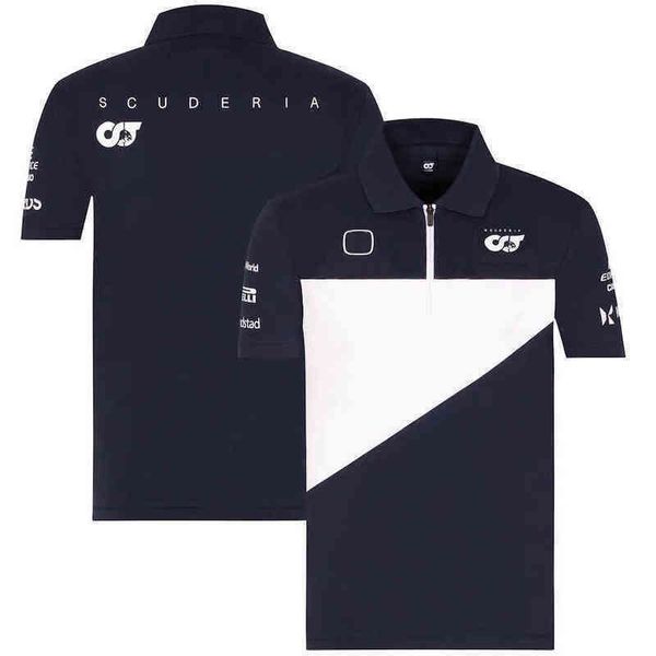 

for honda white color bull polos f1 season formula one team t-shirt motorsport car fan racing polo lapel clothing breathable fashion street, White;black