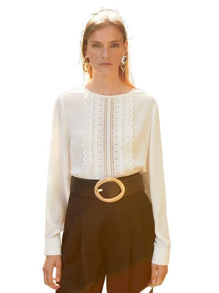 

motf premium guipure lace straight fit q6hl#, White