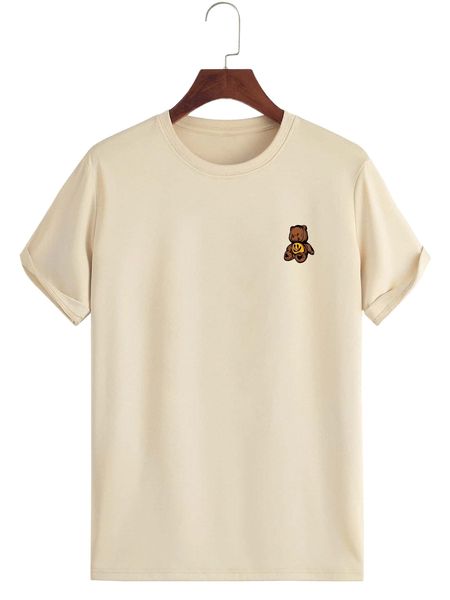 

romwe guys cartoon bear graphic tee z89p#, White;black