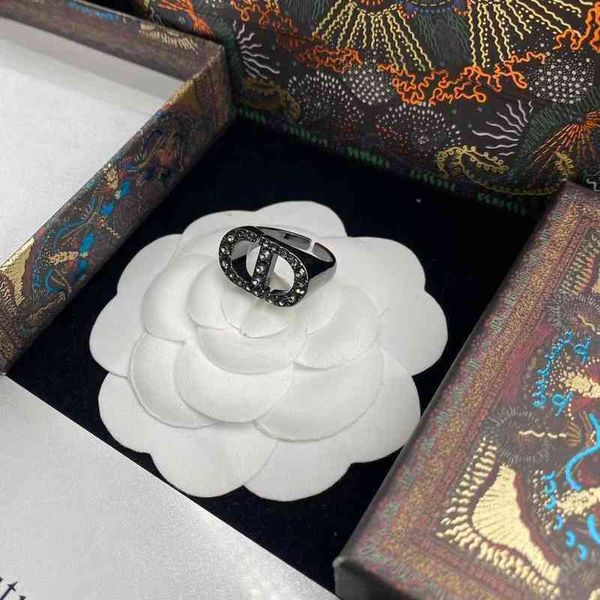 

factory outlet new letter pig nose diamond ring female brass material, Silver