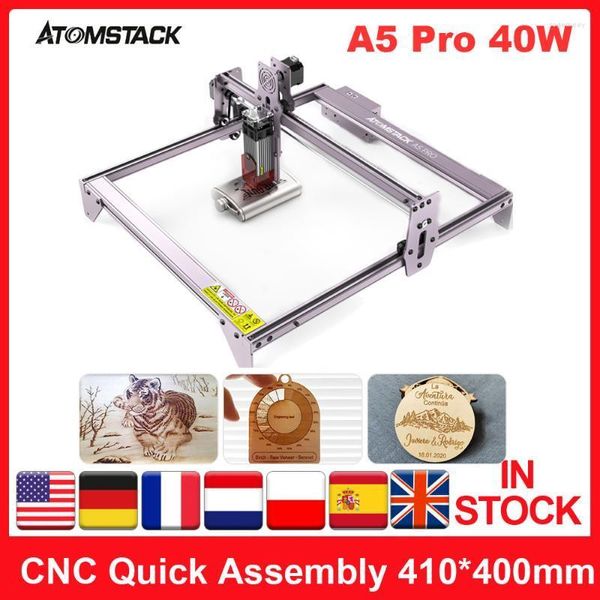 Impressoras A5 Pro 40W Upgrade /A5 20W Laser Gravador CNC Desktop Diy Gravura Máquina de corte com 410x400 Area Prri