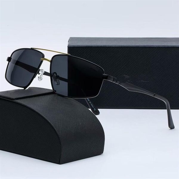 

designer fashion polarized aviator sunglasses for men women waterproof antireflection glasses black brown clear lenses sports gold265j, White;black