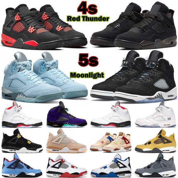 

4s men basketball shoes red thunder 4 black cat fire white oreo bred patent dark mocha university blue mens outdoor sports sneakers size
