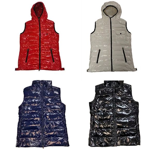 

women vests fashion winter vest down jacket gilet waistcoat jackets spring thermal clothing outdoor couples keep warm slim fit coat badge de, Black;white