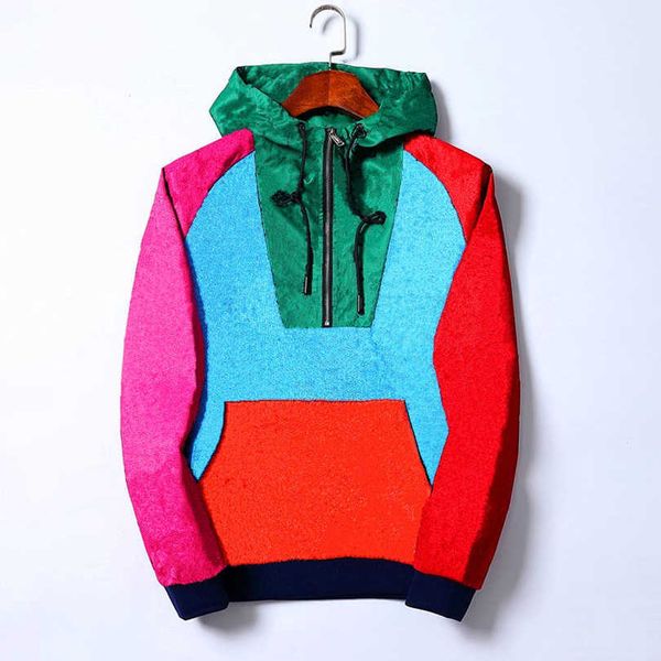 

2021 fashion mens designer jacket cap striped sportswear hats plus size outerwear wind casual windbreaker zipper hoodies, Black;brown