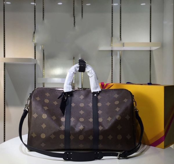 

designer men and women travel bags canvas leather luxury large capacity travel outdoor leisure handbags single shoulder inner compartment