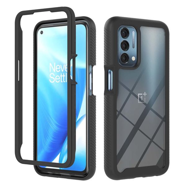 2 em 1 capas à prova de choque híbrida de armadura híbrida para OnePlus Nord N200 5G Soft TPU Borracha Bumper Hard PC Protective Cover Bundas