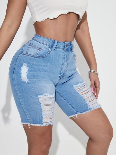 

sxy high waist ripped raw cut denim shorts i6ik#, White;black