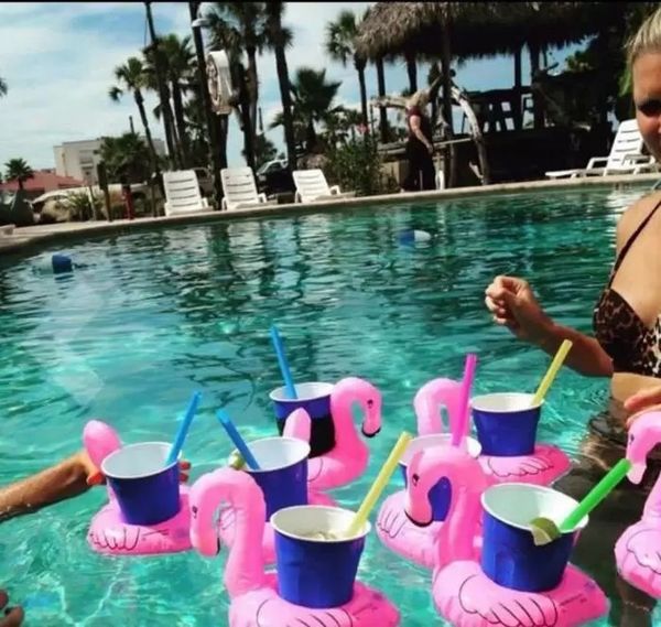 

inflatable drinks cup toys holder pool floats bar coasters floatation devices children bath toy small size